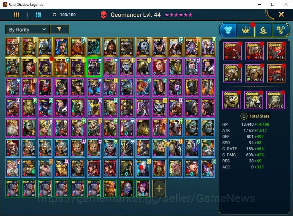 Raid: Shadow Legends Accounts Mid-Game Lv 47|786K Power|1 Mythic[Jintoro]+20 Legend(Ninja,Artax,2 10