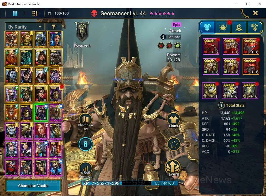 Raid: Shadow Legends Accounts Mid-Game Lv 47|786K Power|1 Mythic[Jintoro]+20 Legend(Ninja,Artax,2 7