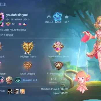 Mobile Legends: Bang Bang Accounts Collector Global|Skin 226|Renowned|KOF Karina,Collector Angela,PACE Fanny,S.A.B.E.R