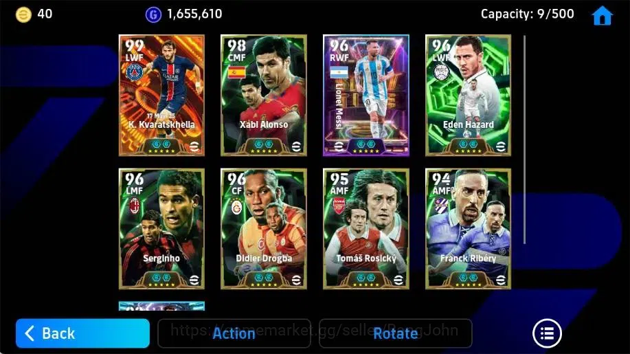 eFootball Accounts Others Mobile|PW 3128|K.Kvaratshella BigT,Xabi Alonso Epic,Eden Hazard Epic|2026|Check SS EFB2143B 3