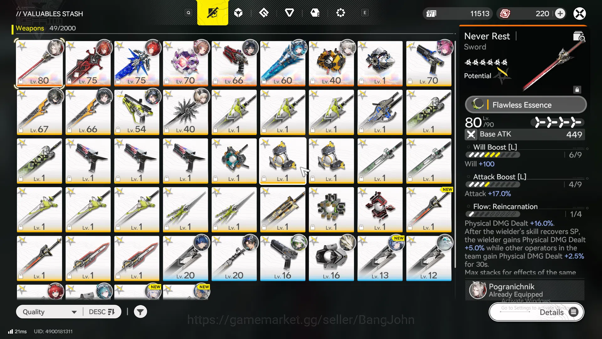 Arknights: Endfield Accounts Mid Game | ASIA | Laevatain +Sign| Yvonne | tang-t image 7