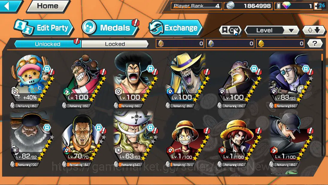 One Piece Bounty Rush Accounts Global| 3 EX| T5E St.Jaygarcia Saturn,AM Sword Kiz image 5