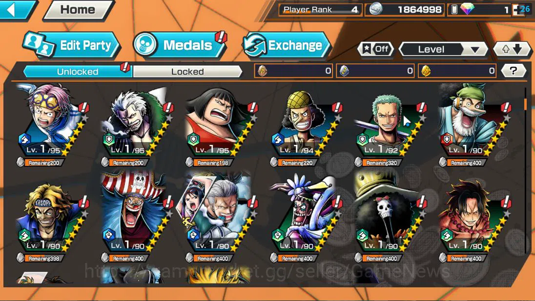 One Piece Bounty Rush Accounts Global| 3 EX| T5E St.Jaygarcia Saturn,AM Sword Kiz image 6