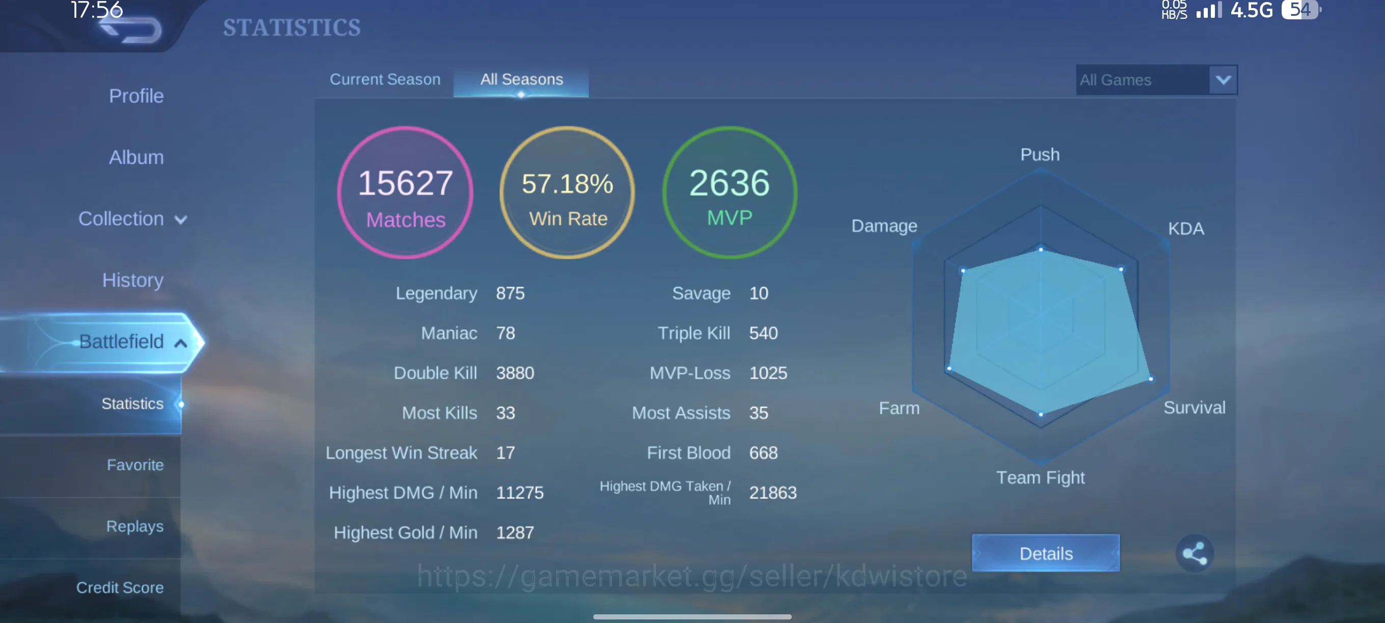 Mobile Legends: Bang Bang Accounts MLBB | PERSONAL ACCOUNT | +15K Match image 2