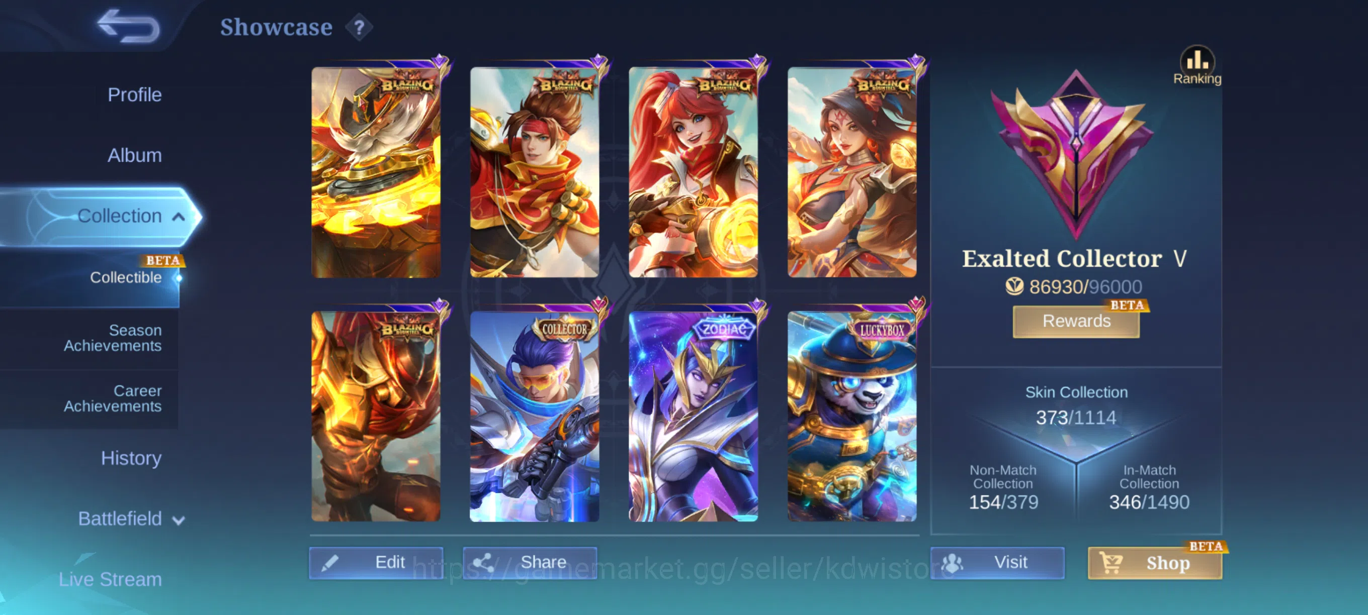 Mobile Legends: Bang Bang Accounts Collector MLBB | PERSONAL ACCOUNT | +15K Match 18