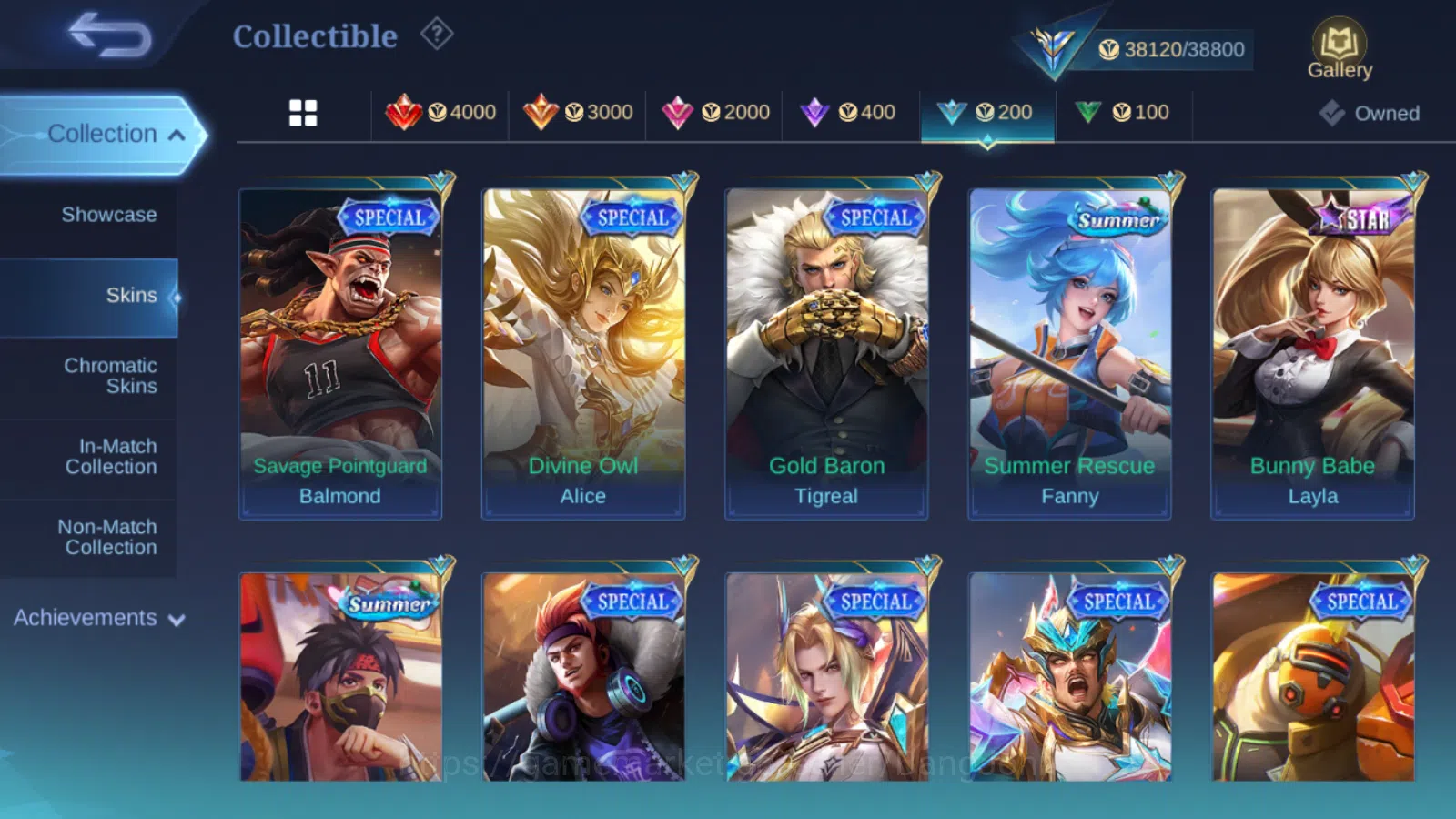 Mobile Legends: Bang Bang Accounts Others Hero 94 | skin 141  prime granger  | luckybox lancelot | cc natalia | epic 14