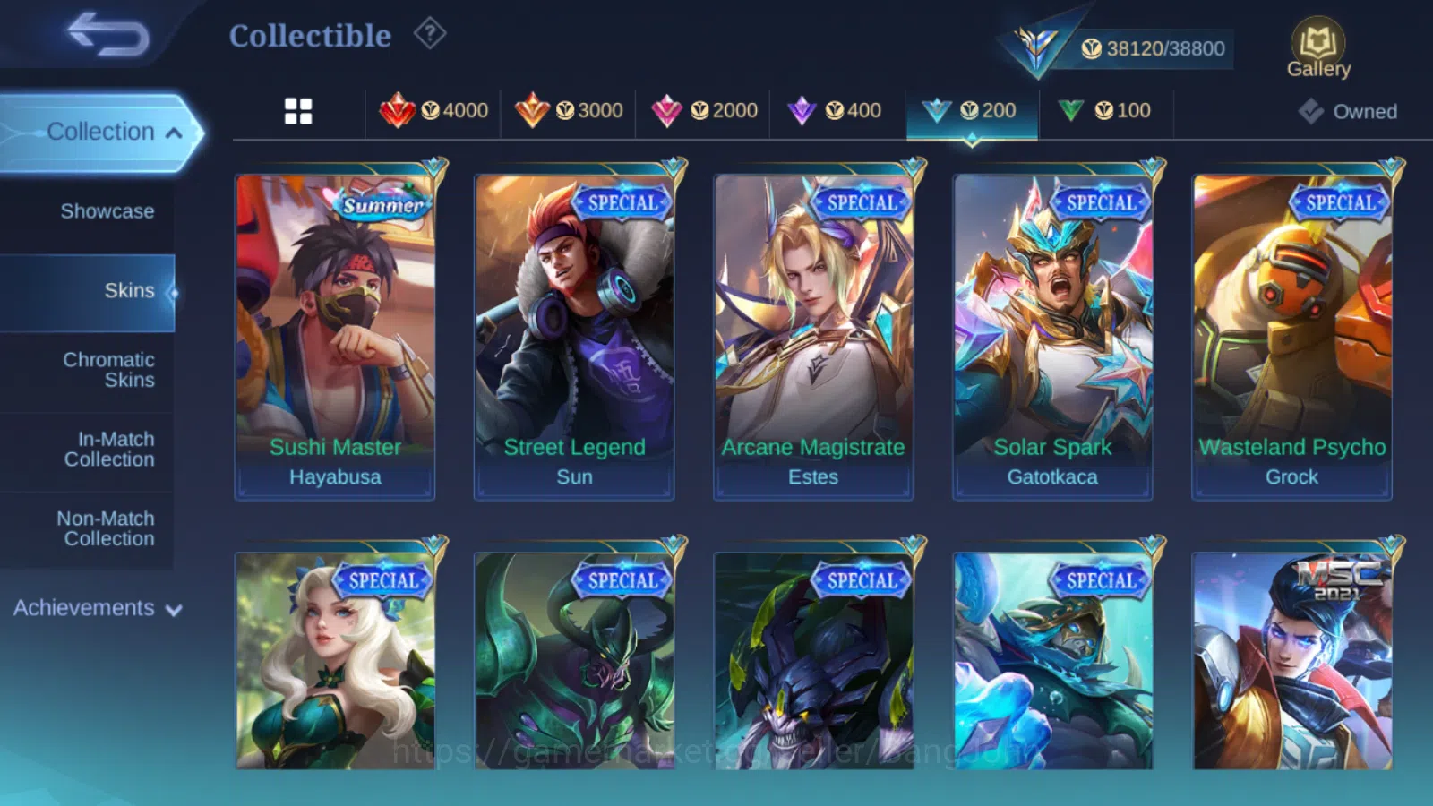 Mobile Legends: Bang Bang Accounts Others Hero 94 | skin 141  prime granger  | luckybox lancelot | cc natalia | epic 15