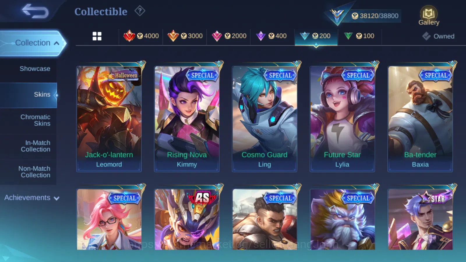Mobile Legends: Bang Bang Accounts Others Hero 94 | skin 141  prime granger  | luckybox lancelot | cc natalia | epic 16
