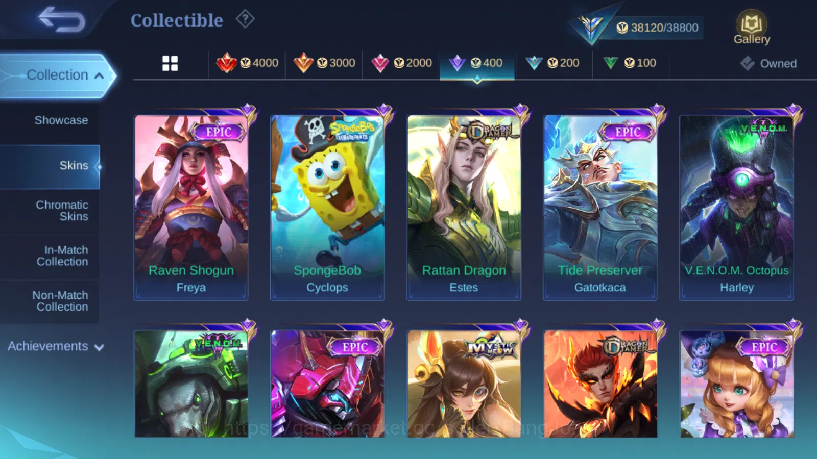 Mobile Legends: Bang Bang Accounts Others Hero 94 | skin 141  prime granger  | luckybox lancelot | cc natalia | epic 9