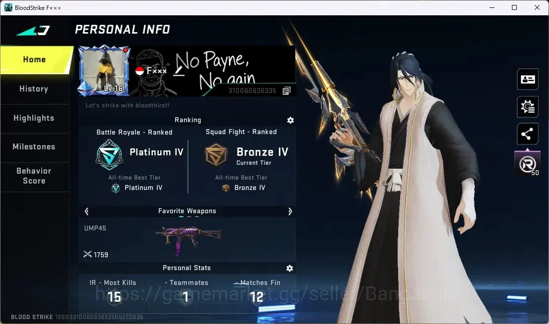 Blood Strike Accounts ASIA | 1 EVA: MCX-EVA-00 | 3 ULTRA GUNS | 1 LEGEND image 1