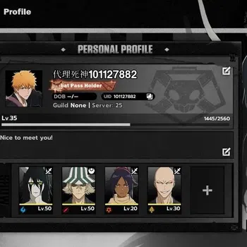 BLEACH: Soul Resonance Accounts NuverseSEA|Lv 35| 4 SSR [Ulquiorra,Urahara]+Stamp,Ikakku,Yoruichi|12 SR [Momo,Rukia,etc]|Log