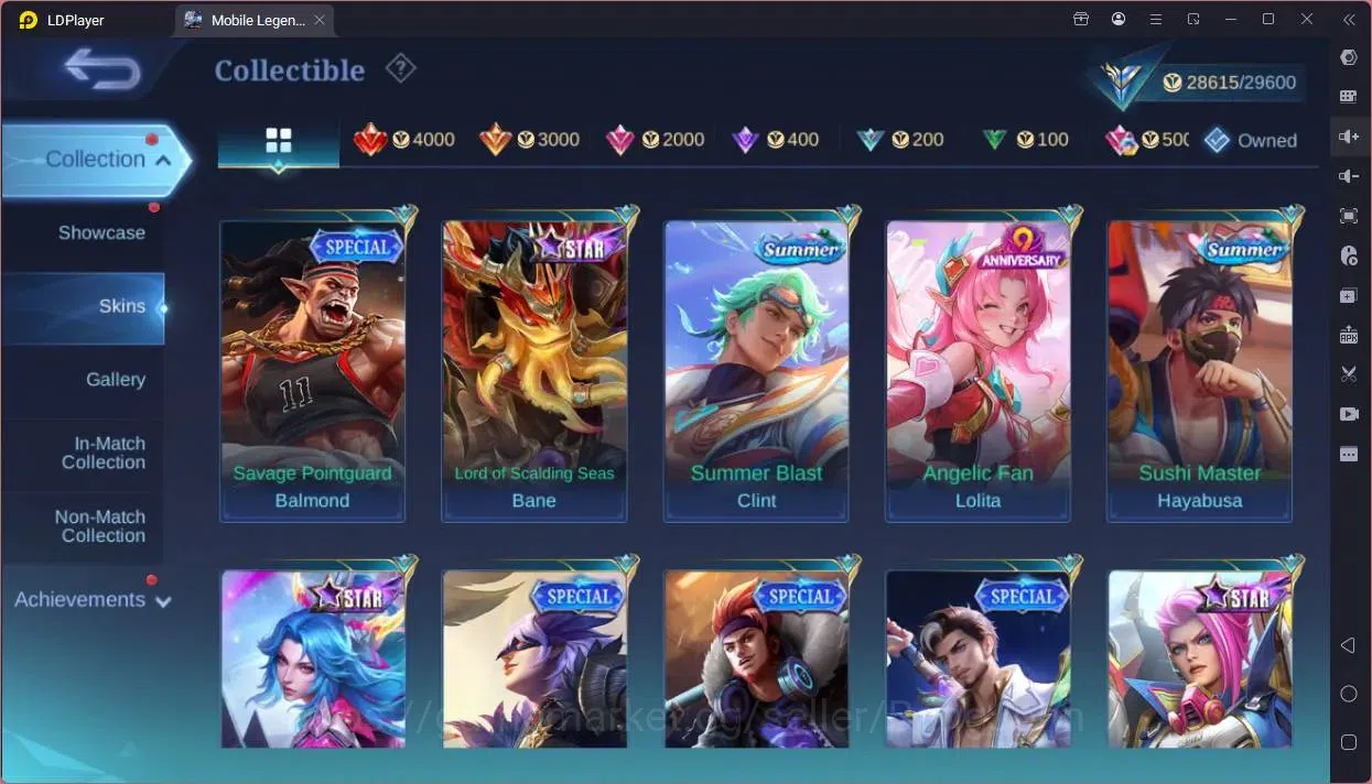 Mobile Legends: Bang Bang Accounts Collector Global|Hero 58|Skin 98|Expert|KOF Karina,GS|Prime YZ|5-STAR Gord|Spongebob 11