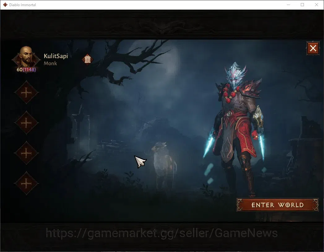 Diablo Immortal Accounts High-End SA - Malah|CS ON|Lv 60(1148)|Monk|Ready PVP|CR 51K|Reso 480|Damage 20K|Paragon 1