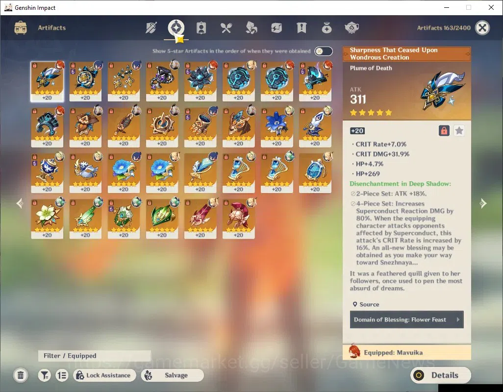 Genshin Impact Accounts ASIA|AR 55|1 Limited + 2 (*5Weapon)|MavuikaC1|Mc F image 6