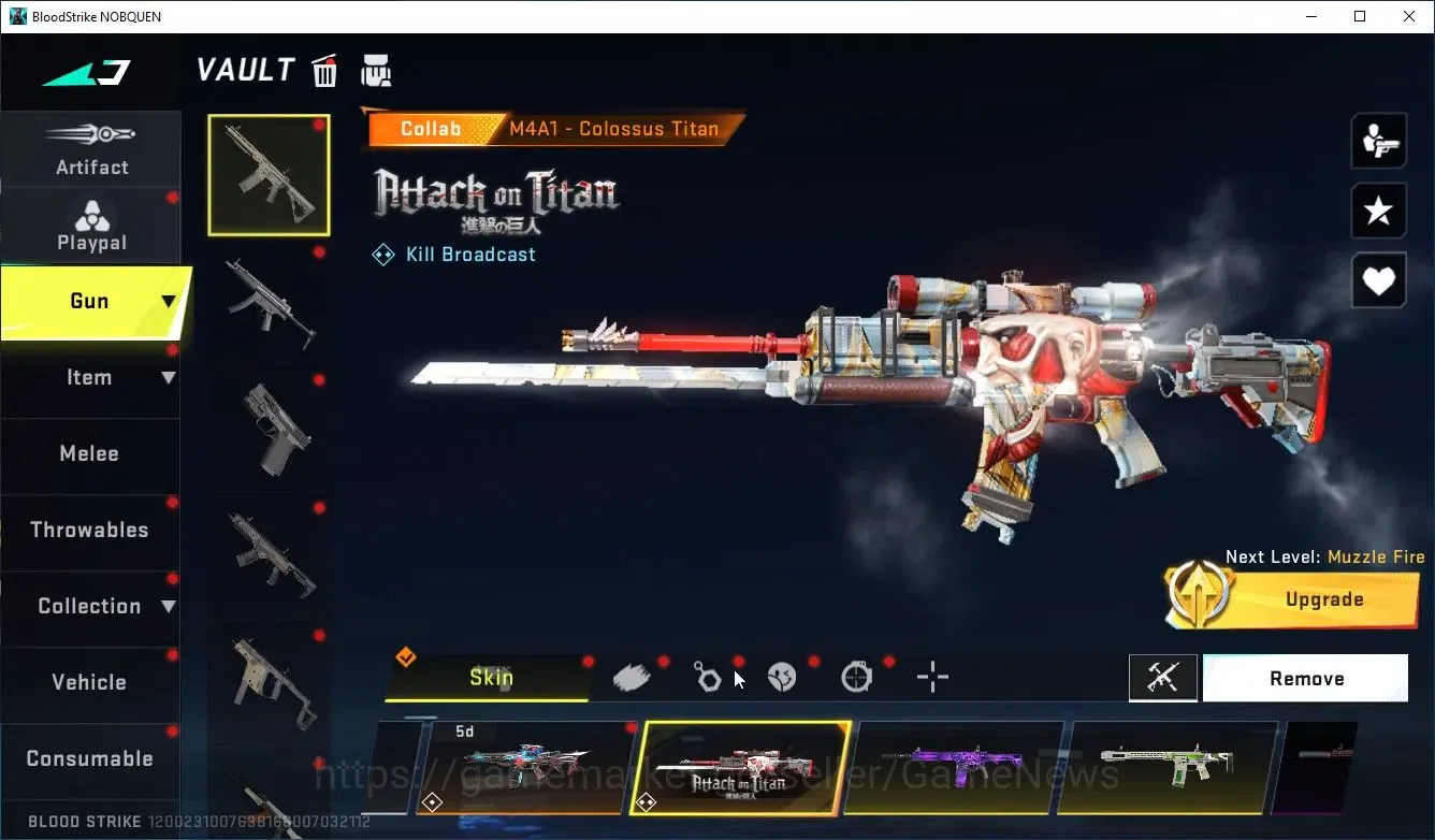 Blood Strike Accounts Collab Skin ASIA|ETERNAL Zero+COLLAB AOT M4A1-Colosus,KAG6,FAL|7 ULTRA[Ethan,SCAR,AR97,Etc]|LMT 8
