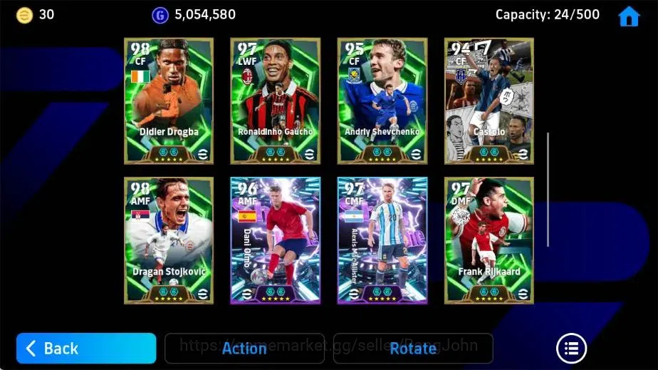 eFootball Accounts Mobile|PW 3192|Pele Epic,Gabriel Batistuta Epic,Ed image 4