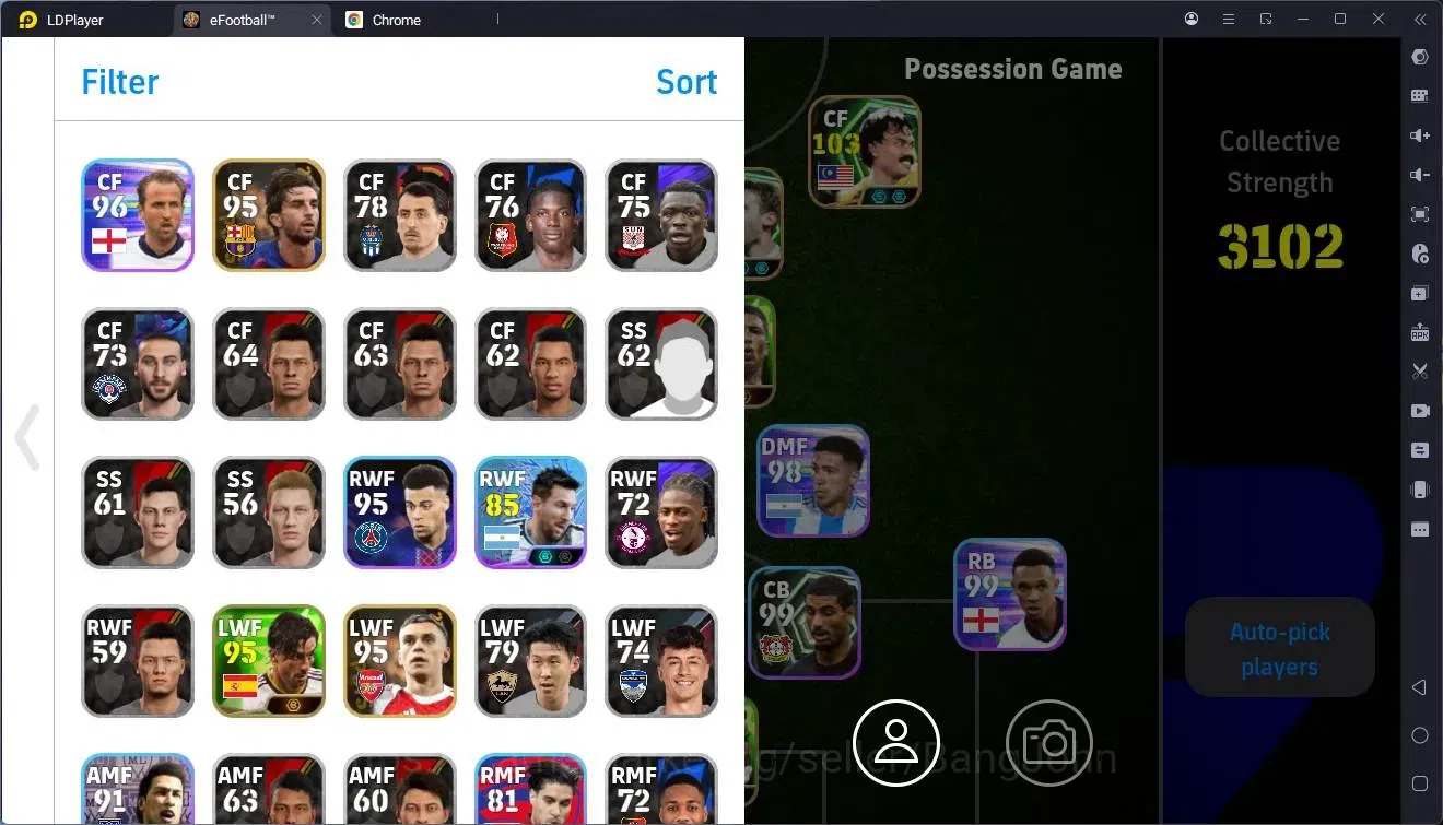 eFootball Accounts Legends & Iconic Players Mobile |PW 3102|Epic Makaay, Dahari, Shevchenko|Showtime Yamal, Messi(RWF 96 2