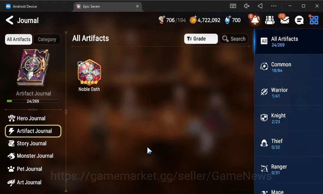 Epic Seven Accounts Starter GLOBAL UnVerif|Starter|3 ML(Ambitious Tywin,Slyvan Sage Vivian,Apocalpyse Ravi)|Poh+Bless 6
