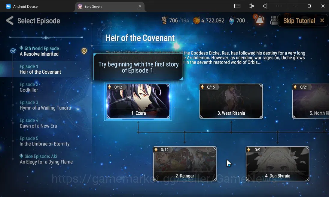 Epic Seven Accounts Starter GLOBAL UnVerif|Starter|3 ML(Ambitious Tywin,Slyvan Sage Vivian,Apocalpyse Ravi)|Poh+Bless 7