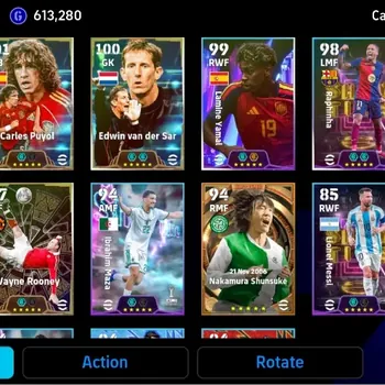 eFootball Accounts Legends & Iconic Players Mobile|PW 2996|Epic VanDerSar,Puyol,Rooney,Nakamura|SHWT