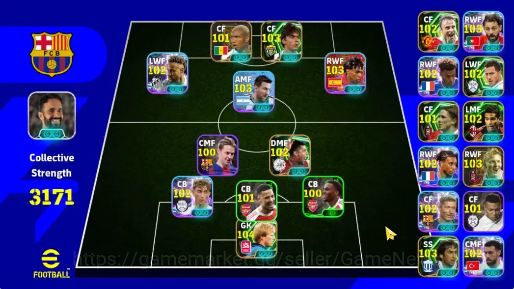 eFootball Accounts Android|Epic Cafu,Oliver Kahn,Dimitar Berbatov,Fra image 1