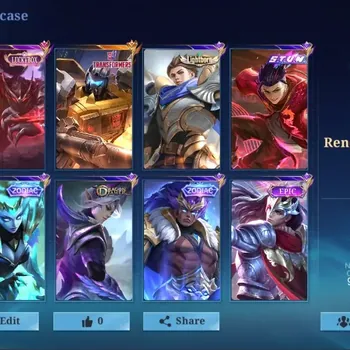 Mobile Legends: Bang Bang Accounts Collector Global|273 Skin|Renowned|LuckyBox Hayabusa,STUN Chou,Zodiac Selena