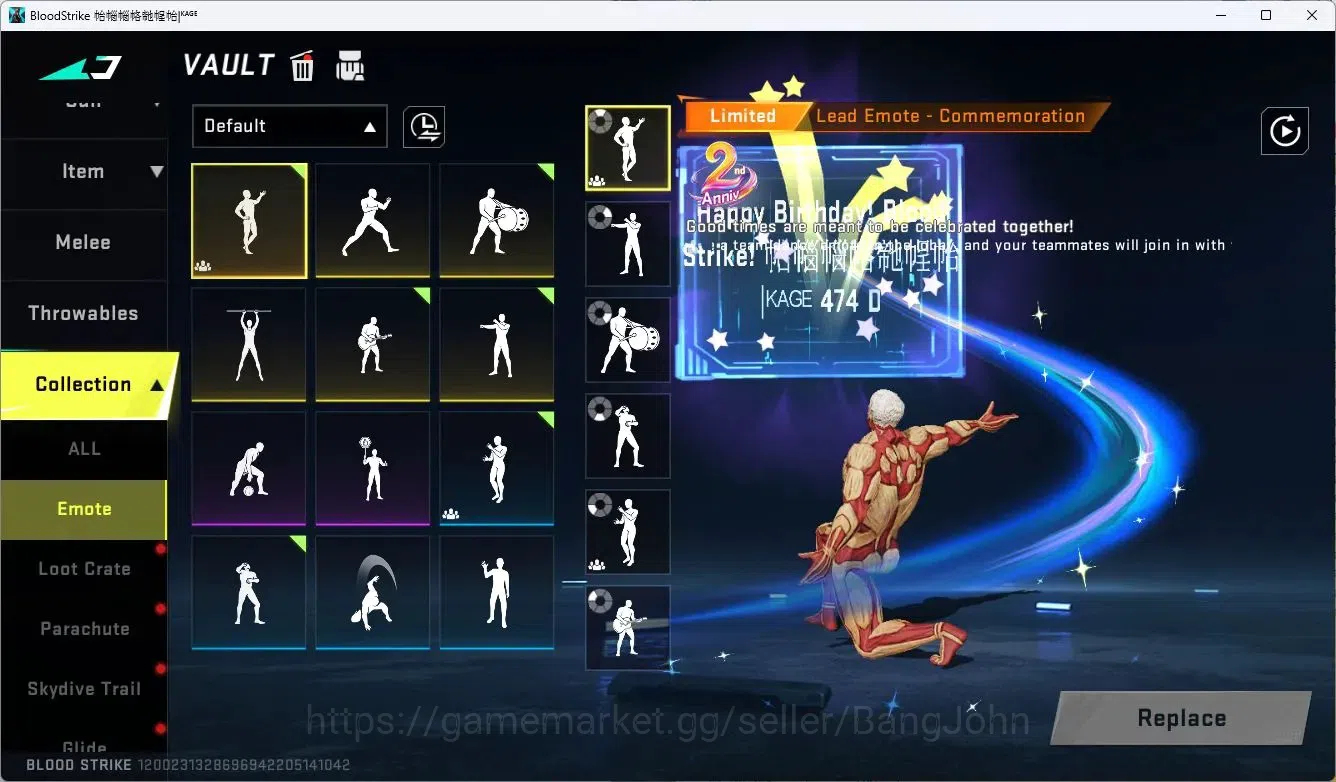 Blood Strike Accounts ASIA  | 4 Collab Skins | Limited MP7-Verdant | 10  image 13