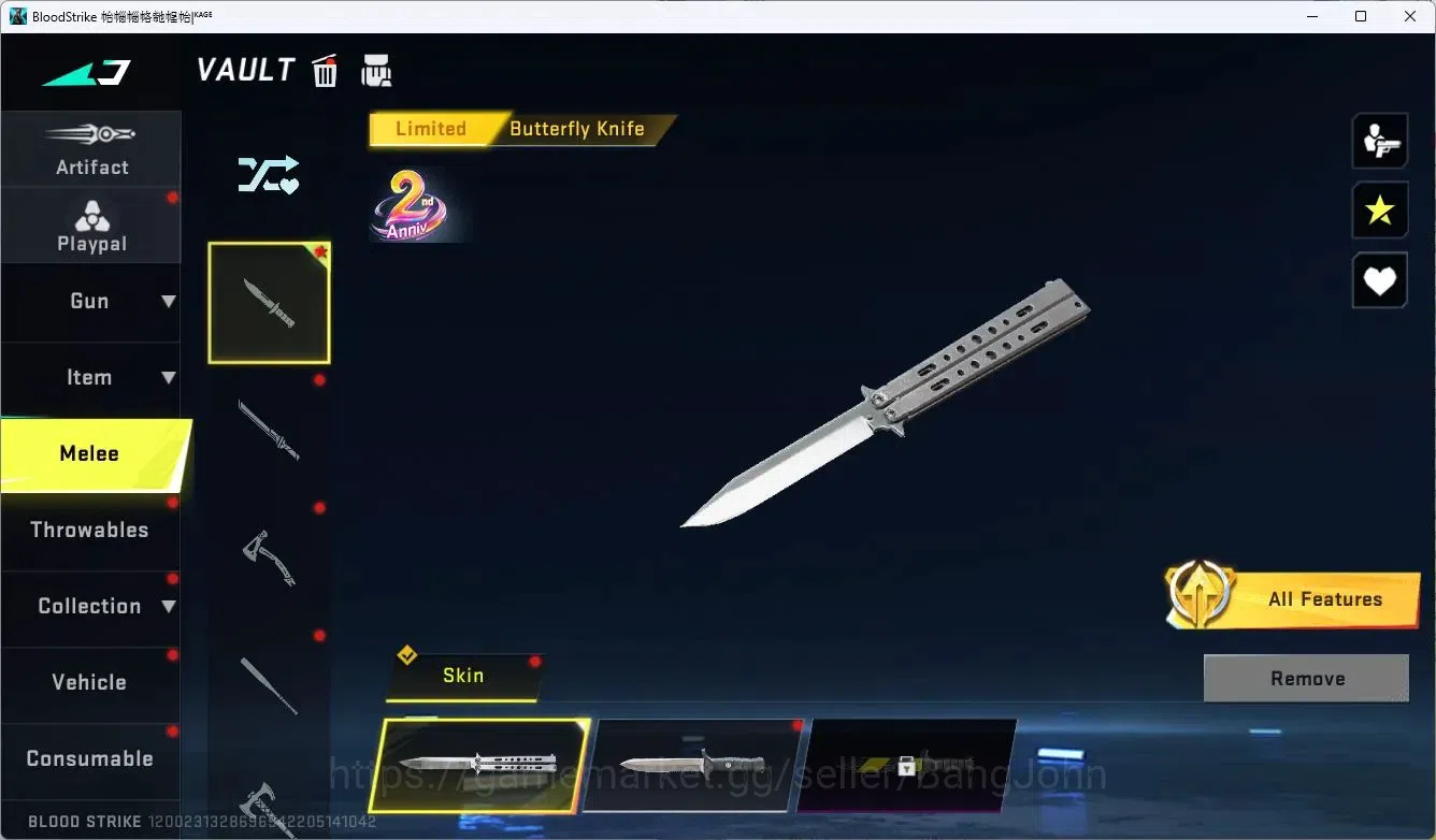 Blood Strike Accounts ASIA  | 4 Collab Skins | Limited MP7-Verdant | 10  image 14