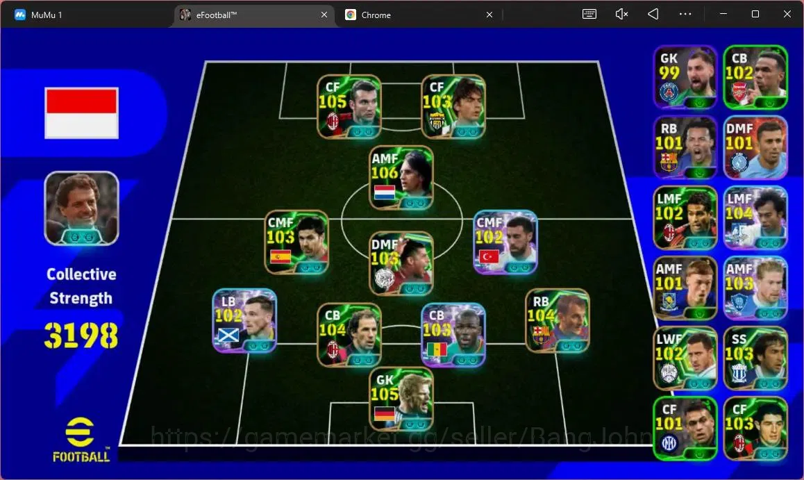eFootball Accounts ANDROID|PW 3198|Epc John Cruyff|Epc Franco Baresl| image 2