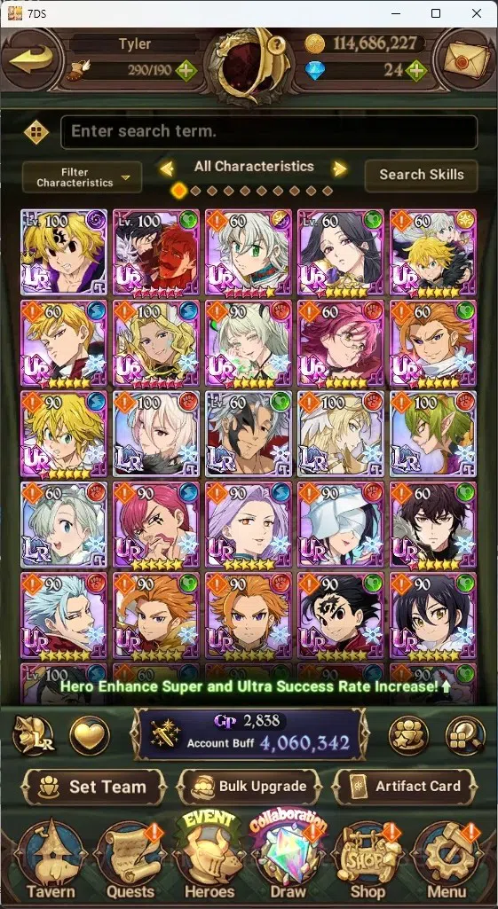 The Seven Deadly Sins: Grand Cross Accounts Global|4M CC|5 LR+11 UR+Collab Gachikuta|Estarossa image 2