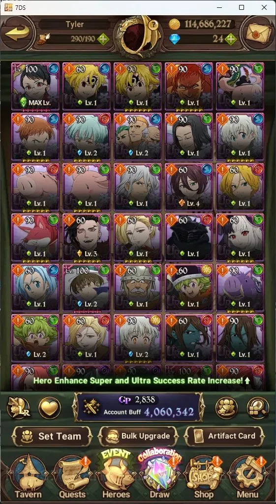 The Seven Deadly Sins: Grand Cross Accounts Global|4M CC|5 LR+11 UR+Collab Gachikuta|Estarossa image 4
