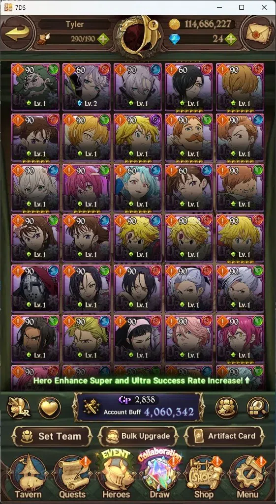The Seven Deadly Sins: Grand Cross Accounts Global|4M CC|5 LR+11 UR+Collab Gachikuta|Estarossa image 6
