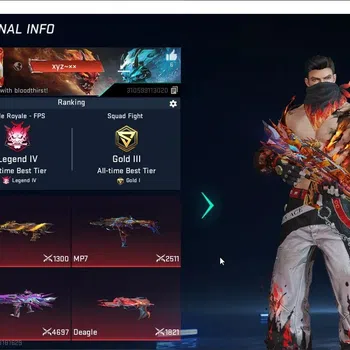 Blood Strike Accounts Collab Skin ASIA|3 Eternal: M4A1-Blight's,Deagle-Scorpius,MP7-Tidesong|2 Collab Guns:TR/OPM|1