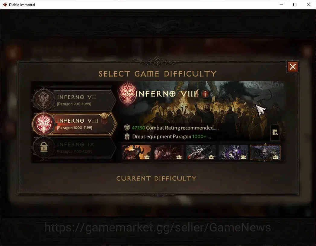 Diablo Immortal Accounts SEA-Izual|CS ON|Lv60(1001)|Necromancer|CR 47k|Reso image 12