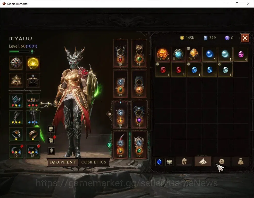 Diablo Immortal Accounts SEA-Izual|CS ON|Lv60(1001)|Necromancer|CR 47k|Reso image 6