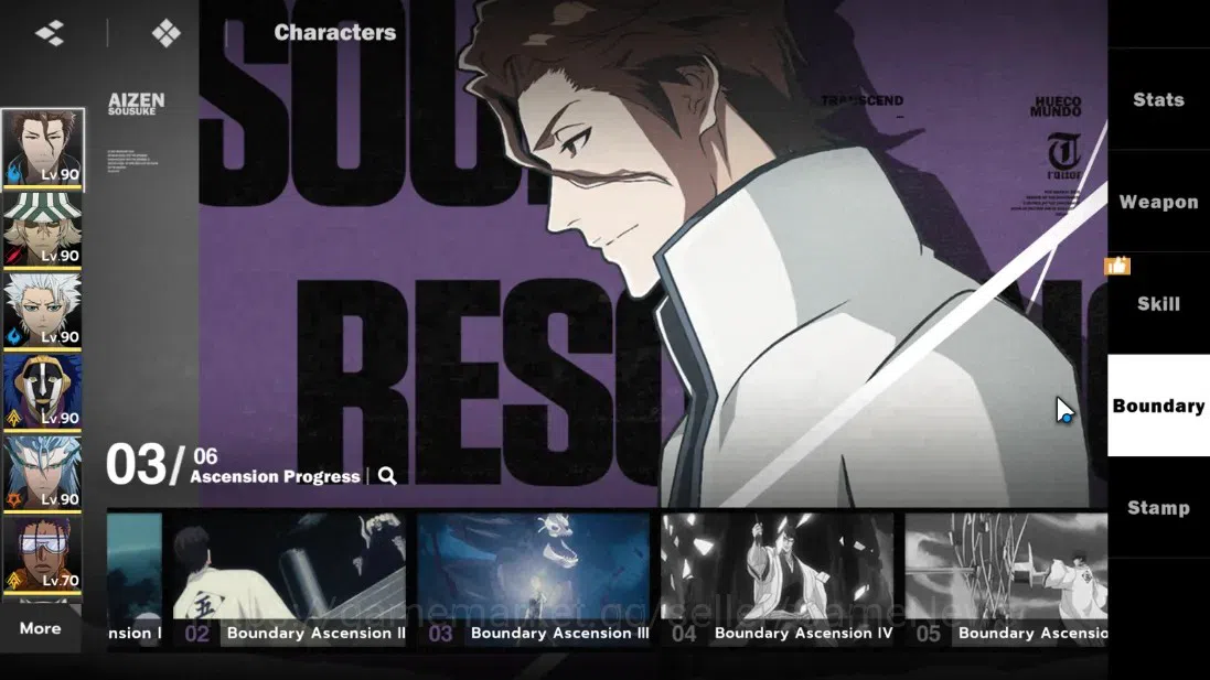 BLEACH: Soul Resonance Accounts NuverseSEA|LV65|9 SSR (AizenB3,Toshiro,Grimjow)+St image 7