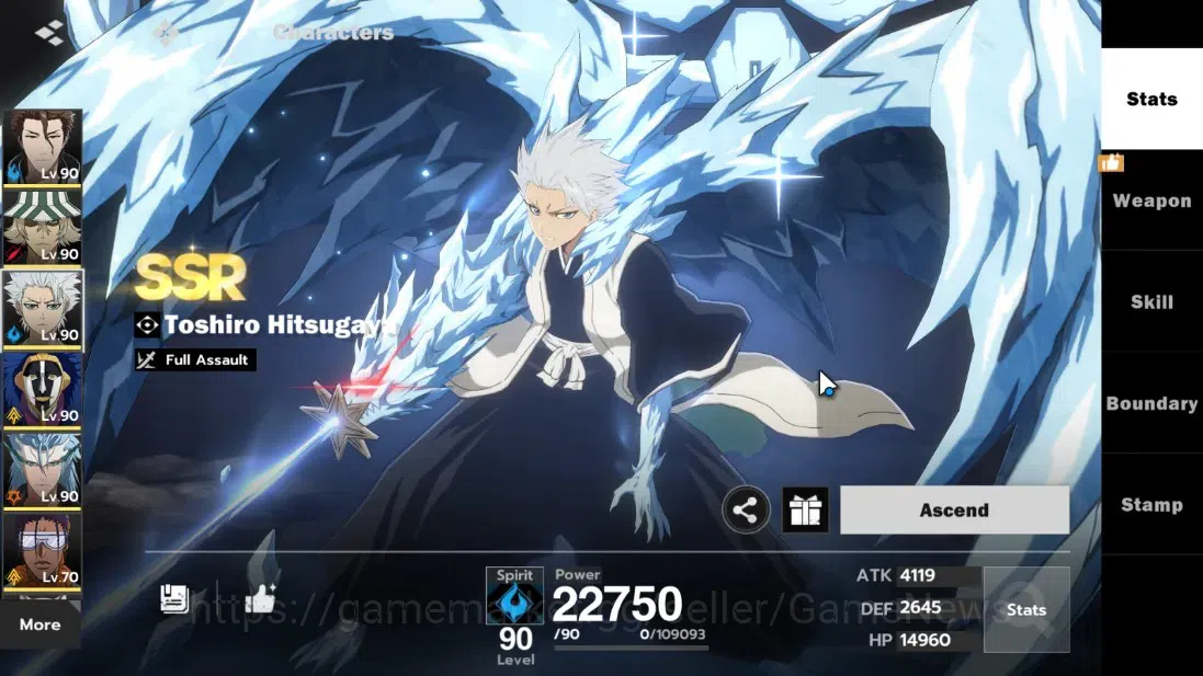 BLEACH: Soul Resonance Accounts NuverseSEA|LV65|9 SSR (AizenB3,Toshiro,Grimjow)+St image 8