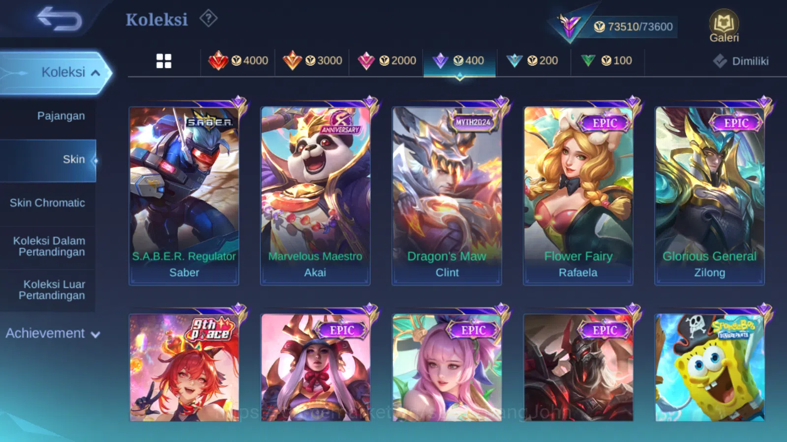 Mobile Legends: Bang Bang Accounts Hero 131 | skin 286 | prime granger | saint seiya  image 10