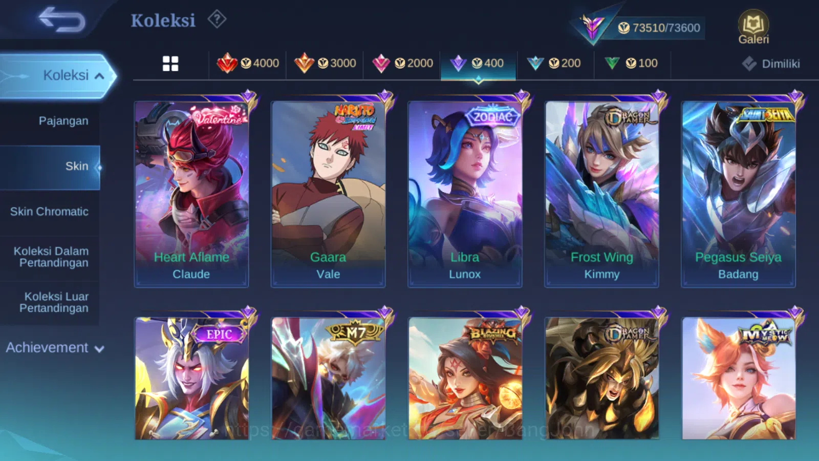 Mobile Legends: Bang Bang Accounts Hero 131 | skin 286 | prime granger | saint seiya  image 12