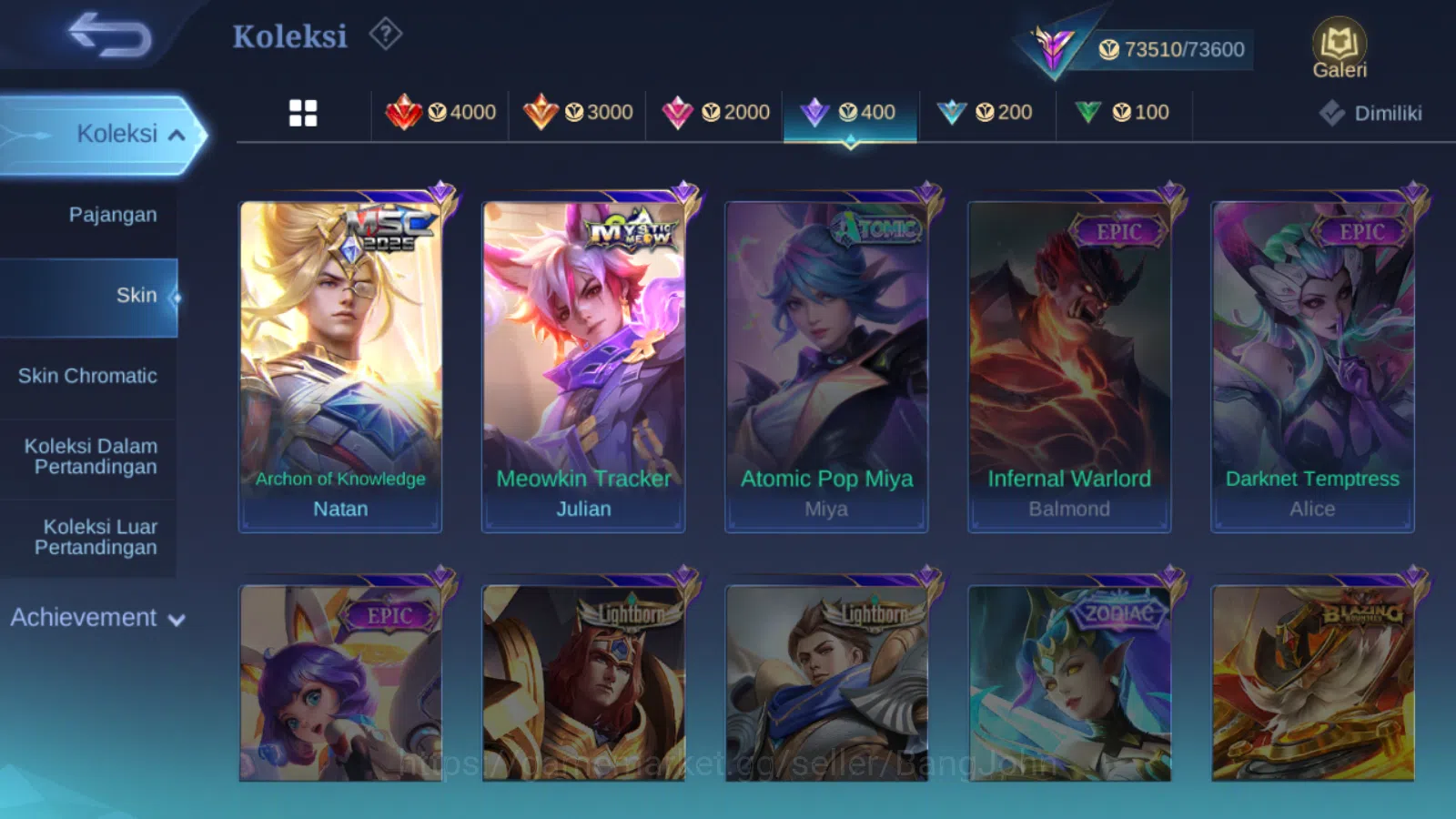 Mobile Legends: Bang Bang Accounts Hero 131 | skin 286 | prime granger | saint seiya  image 13