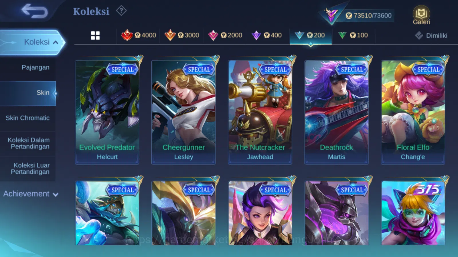 Mobile Legends: Bang Bang Accounts Hero 131 | skin 286 | prime granger | saint seiya  image 17