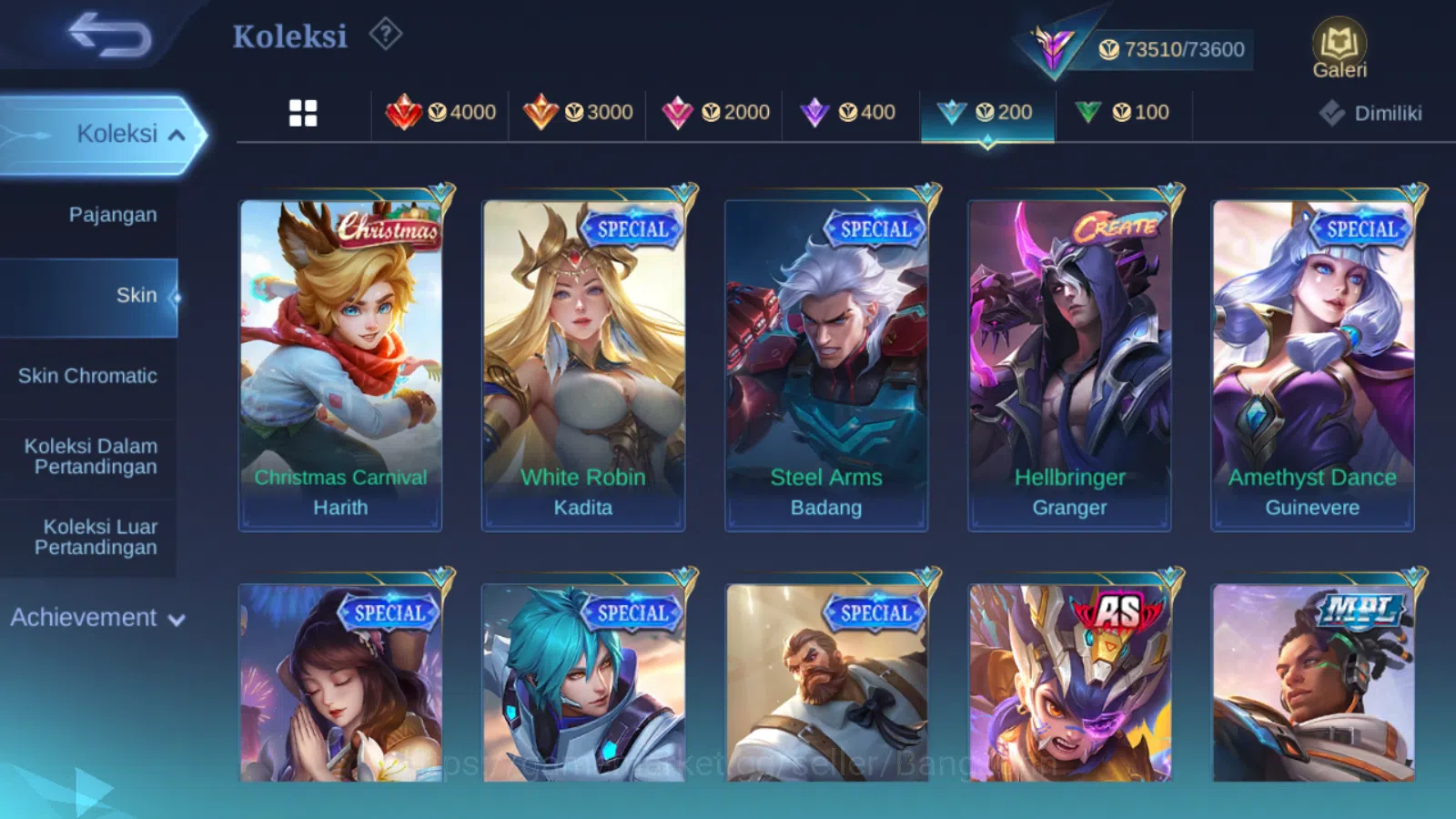 Mobile Legends: Bang Bang Accounts Hero 131 | skin 286 | prime granger | saint seiya  image 18
