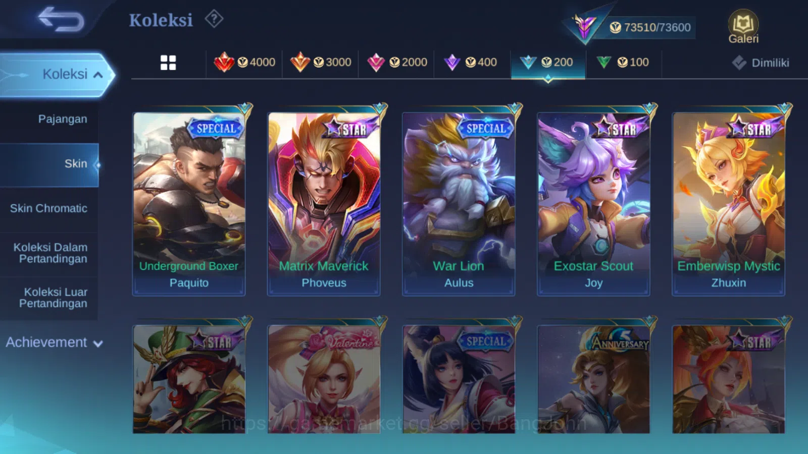 Mobile Legends: Bang Bang Accounts Hero 131 | skin 286 | prime granger | saint seiya  image 19