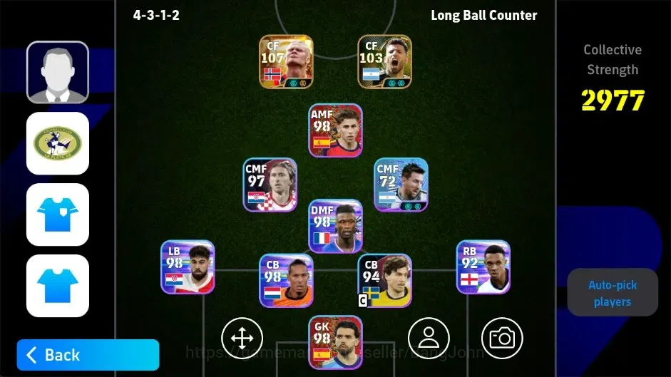 eFootball Accounts Meta Player Mobile|PW 2977|Erling Haaland BigT,Sergio Aguero Epic|2026|Check SS EFB2452B 1