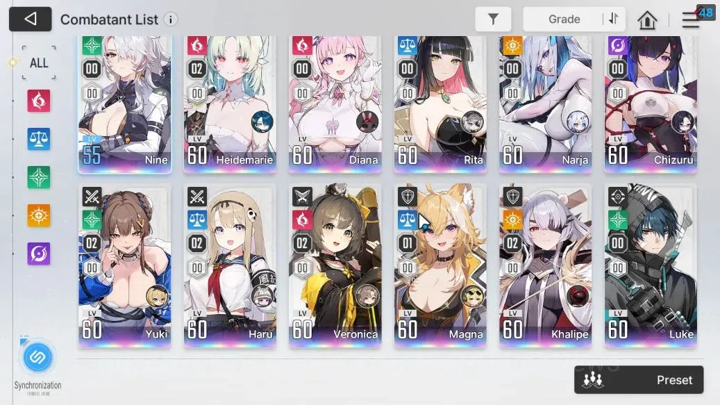 Chaos Zero Nightmare Accounts GLOBAL Lv55|WellBuild|Heidemarie PremTeam|15 SSR[H image 3