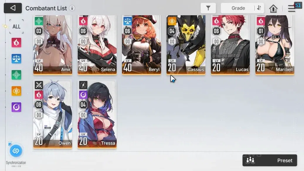Chaos Zero Nightmare Accounts GLOBAL Lv55|WellBuild|Heidemarie PremTeam|15 SSR[H image 5