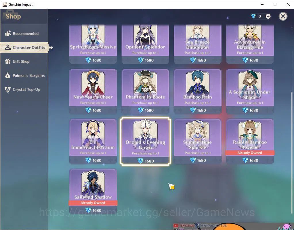 Genshin Impact Accounts Asia|AR 50|6 Limited| [Eula+C1],Wanderer,HuTao,Zib image 12
