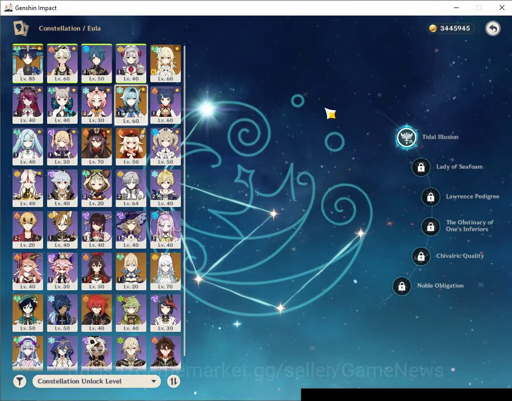 Genshin Impact Accounts Asia|AR 50|6 Limited| [Eula+C1],Wanderer,HuTao,Zib image 4