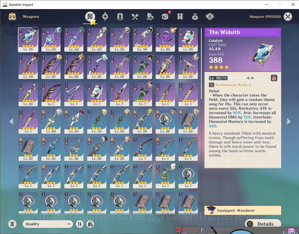 Genshin Impact Accounts Asia|AR 50|6 Limited| [Eula+C1],Wanderer,HuTao,Zib image 5
