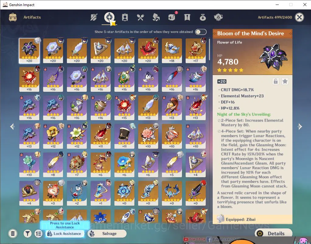 Genshin Impact Accounts Asia|AR 50|6 Limited| [Eula+C1],Wanderer,HuTao,Zib image 6